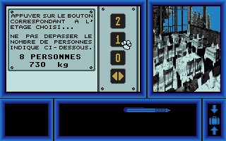 A 320 (Atari ST) screenshot: Select floor in elevator.