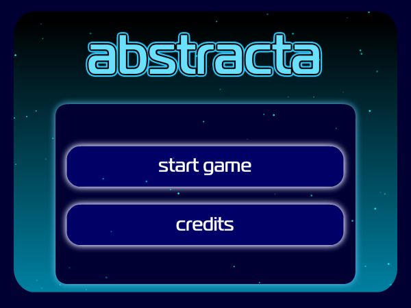 Abstracta (Browser) screenshot: The intro screen