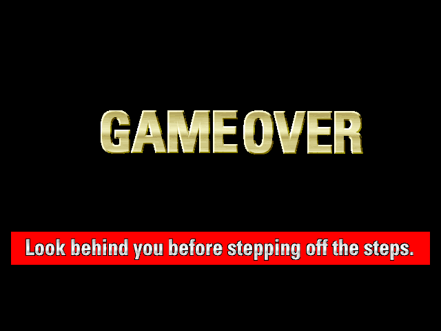 Alpine Racer (Arcade) screenshot: Game over