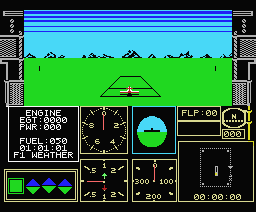 Acrojet (MSX) screenshot: Your jet on the runway