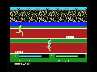 The Activision Decathlon (MSX) screenshot: 400 meters race