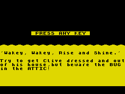 A Day In the Life (ZX Spectrum) screenshot: Get ready to play