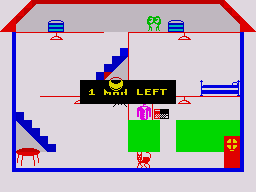 A Day In the Life (ZX Spectrum) screenshot: Collect your clothes