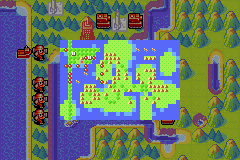 Advance Wars 2: Black Hole Rising (Game Boy Advance) screenshot: Map overview within the terrain editor