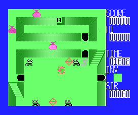 Adven'chuta! (MSX) screenshot: Oh no, now I've released the spider!