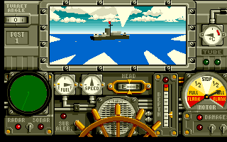 Advanced Destroyer Simulator (Amiga) screenshot: Your cannons have been destroyed