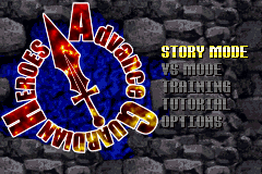 Advance Guardian Heroes (Game Boy Advance) screenshot: Main menu