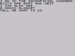 Adventure B (ZX Spectrum) screenshot: It's a simple word