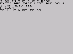 Adventure B (ZX Spectrum) screenshot: Slave Room