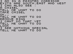 Adventure B (ZX Spectrum) screenshot: Looks like I'm stuck