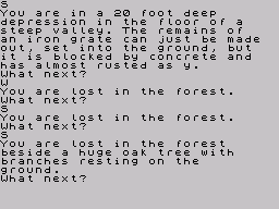 Adventure Quest (ZX Spectrum) screenshot: I was getting worried there