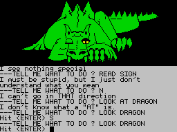 Screenshot of Scott Adams' Graphic Adventure #1: Adventureland (ZX ...