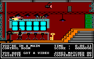 The Adventures of Bond... Basildon Bond (Amstrad CPC) screenshot: ...and Blunderwoman as well