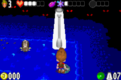 The Adventures of Jimmy Neutron: Boy Genius Vs. Jimmy Negatron (Game Boy Advance) screenshot: I need to turn on ten lights.