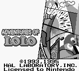 Adventures of Lolo (Game Boy) screenshot: Title Screen (UK)