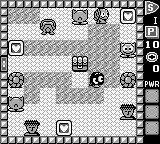 Adventures of Lolo (Game Boy) screenshot: On the grass, enemies can't follow you