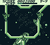 Aerostar (Game Boy) screenshot: Space, the final frontier