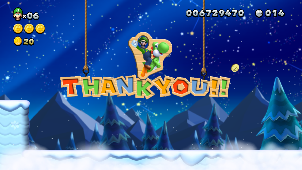 New Super Luigi U (Wii U) screenshot: Finished one of harder levels