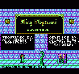 King Neptune's Adventure (NES) screenshot: Title Screen