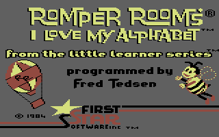 Romper Room's I Love My Alphabet (Commodore 64) screenshot: Title screen