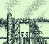 The Adventures of Star Saver (Game Boy) screenshot: Our two heroes don't stand a chance.