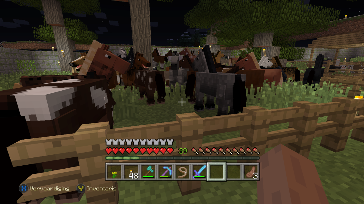 Minecraft: PlayStation 4 Edition (Xbox One) screenshot: Hoarding horses