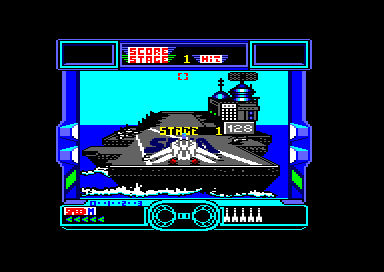 After Burner II (Amstrad CPC) screenshot: Starting out