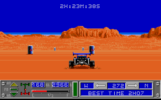 African Raiders-01 (Atari ST) screenshot: Speeding up at Stage 3 during day...