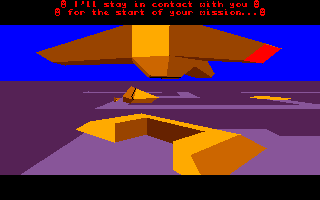 A.G.E. (Amiga) screenshot: Tutorial - The ship's computer gives you instructions all through this tutorial