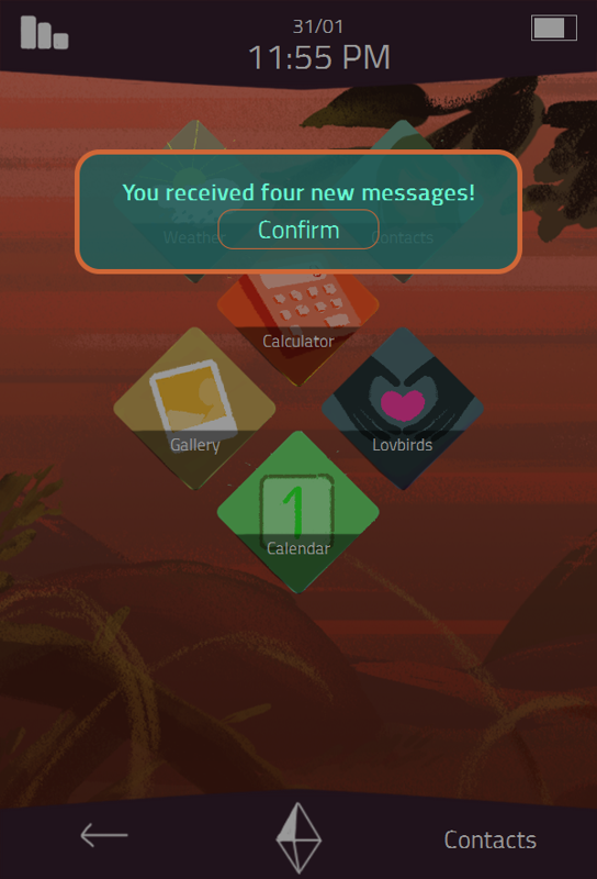 A Normal Lost Phone (Browser) screenshot: You received four new messages!