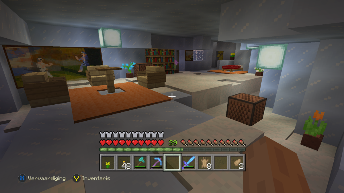 Minecraft: PlayStation 4 Edition (Xbox One) screenshot: My Iglo, looking cosy