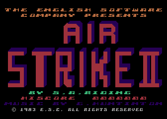 Airstrike II (Atari 8-bit) screenshot: Title screen
