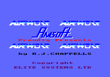 Airwolf (Amstrad CPC) screenshot: Title Screen