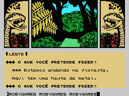 A Lenda da Gávea (MSX) screenshot: Forest track