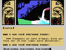 A Lenda da Gávea (MSX) screenshot: Broken pipe