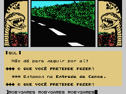 A Lenda da Gávea (MSX) screenshot: Canoa ("Canoe") street