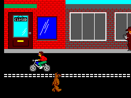 ALF (SEGA Master System) screenshot: Be careful when crossing the street
