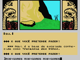 A Lenda da Gávea (MSX) screenshot: Travessia dos Olhos ("Eyes Pass")