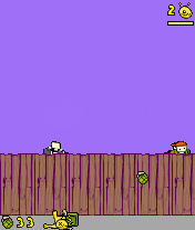 Alien Hominid (J2ME) screenshot: Ouch! I was hit.