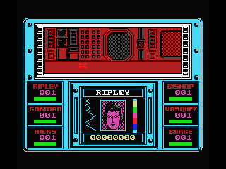 Aliens: The Computer Game (MSX) screenshot: Opening screen