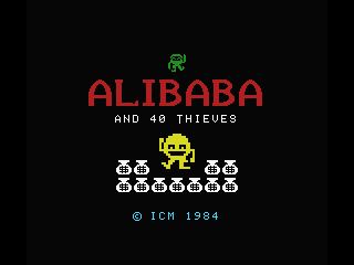 Alibaba and 40 Thieves (MSX) screenshot: Title screen