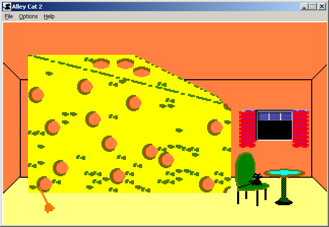 Alley Cat 2 (Windows) screenshot: The legendary cheese room