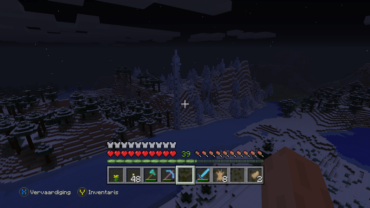 Minecraft: PlayStation 4 Edition (Xbox One) screenshot: Looking at the Ice Spikes biome