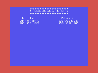 Colossus Chess 4 (MSX) screenshot: Timers