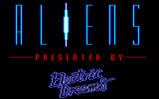 Aliens: The Computer Game (Amstrad CPC) screenshot: Title
