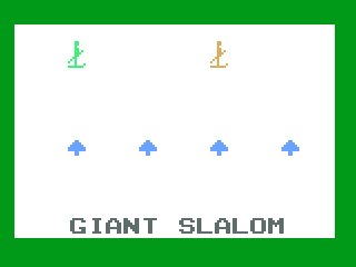 Alpine Skiing! (Odyssey 2) screenshot: Giant Slalom selection screen.