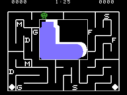 Alphabet Zoo (ColecoVision) screenshot: Select the pictured item's first letter, in this case, a sock