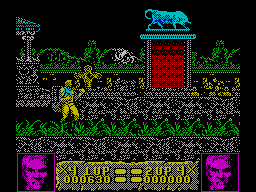 Altered Beast (ZX Spectrum) screenshot: When you kill a white beast you get a power up