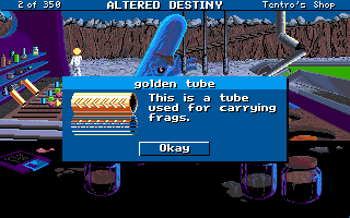 Altered Destiny (Amiga) screenshot: Golden tube