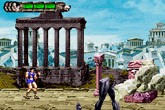 Altered Beast: Guardian of the Realms (Game Boy Advance) screenshot: At the beginning of each level you are a little weakling ;)